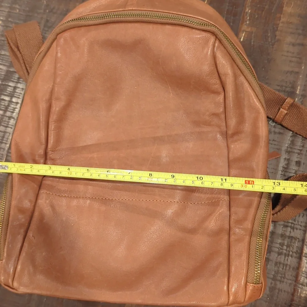 Lucky Brand, Camel Color Leather Backpack.